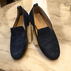 Blondo Bridget Waterproof Leather Upper Women's Navy Loafers Preowned Size:7M